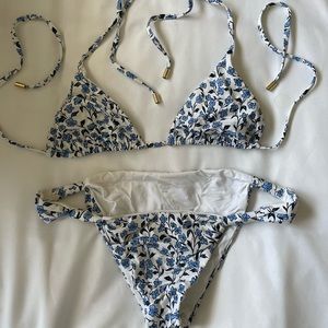 Monday Swimwear Tulum Bottom and Palma Top Paper Floral (only worn once)